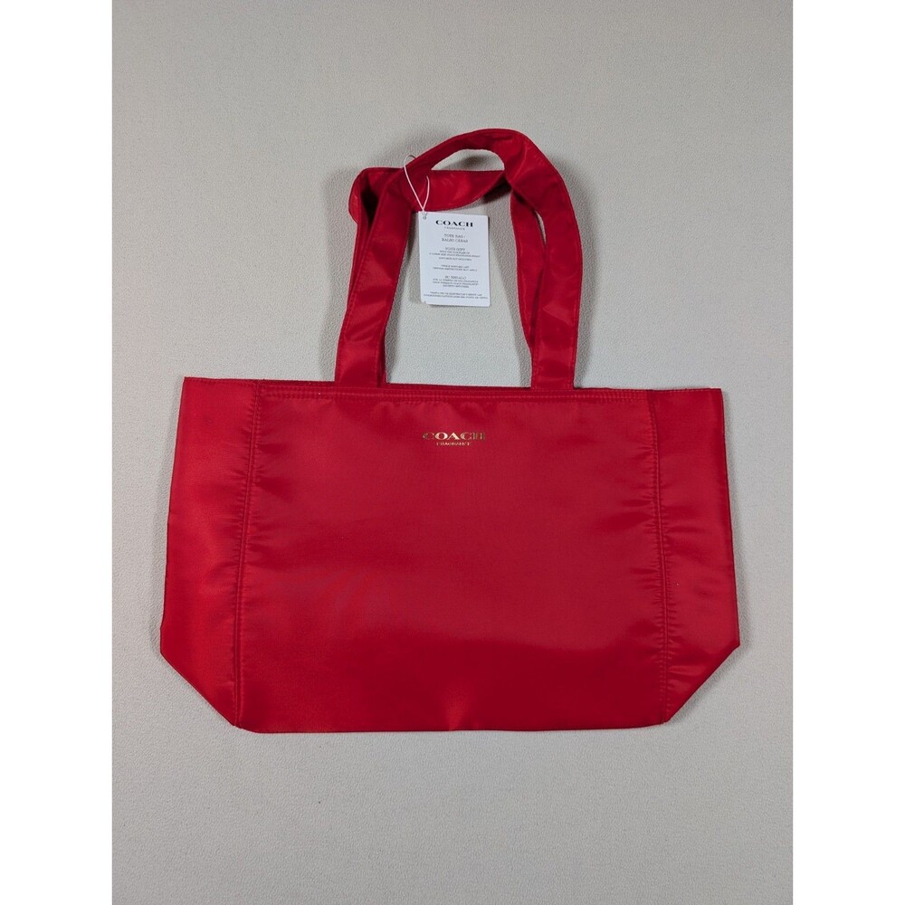 New Coach Fragrance Holiday Red Tote Bag Travel Handbag Shopper Purse City Chic